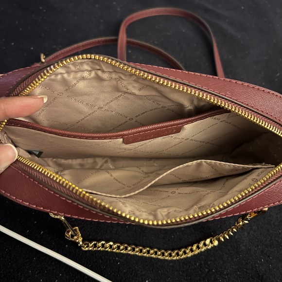 Michael Kors purse, authentic maroon with gold hardware ￼ - Picture 4 of 5